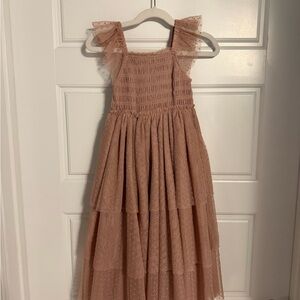 Noralee Dusty Rose Tiered Kids Dress